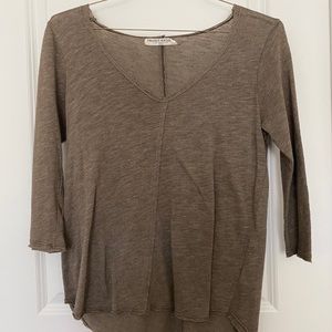 Project Social T 3/4 Sleeve V-neck Top